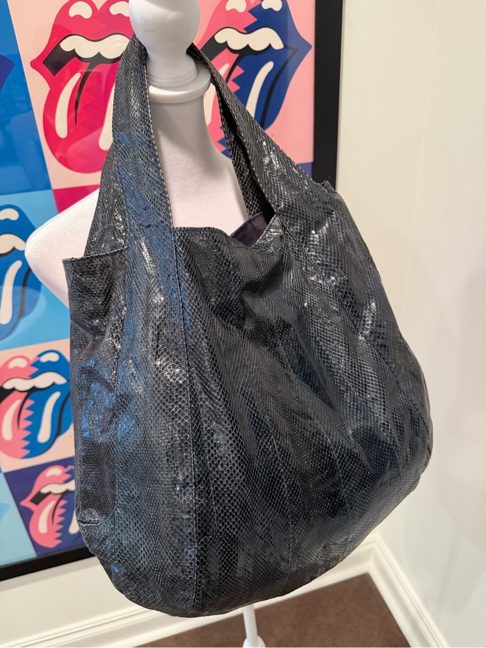 Beirn Black Textured Hobo Bag - Unbranded